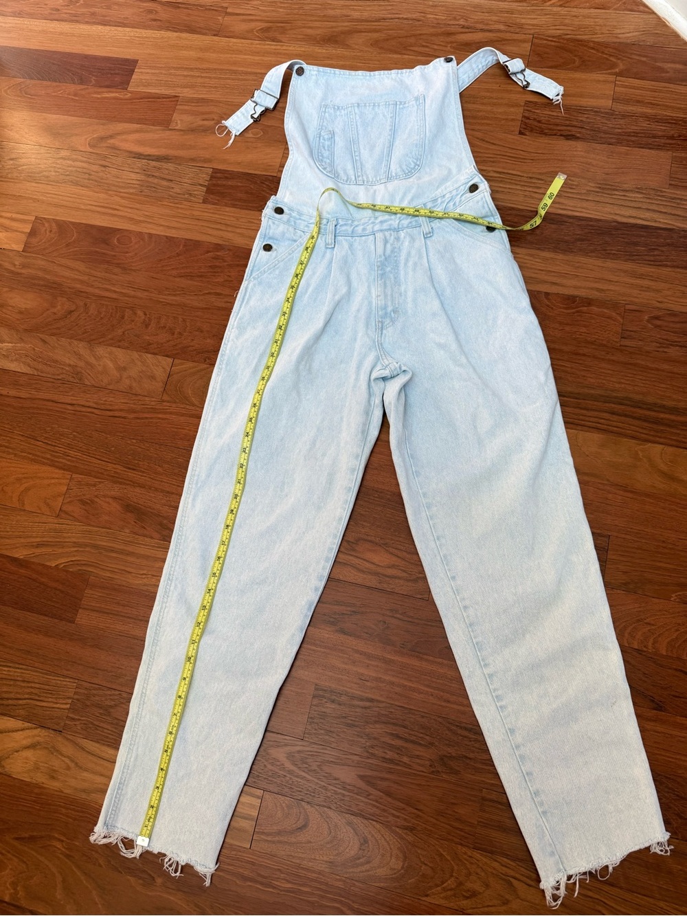 Light Blue Denim Women's Overalls with Adjustable Straps